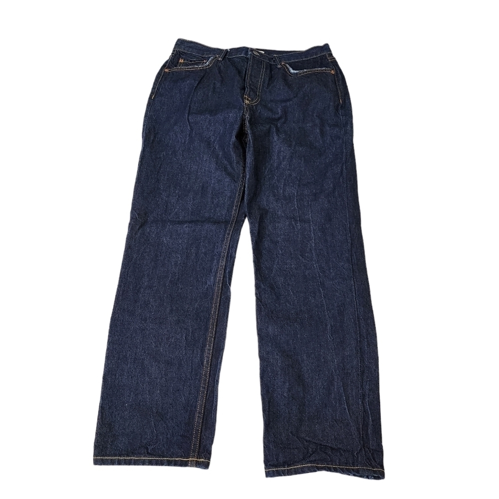 GRLFRND Women’s Straight Leg Jeans in Dark Indigo